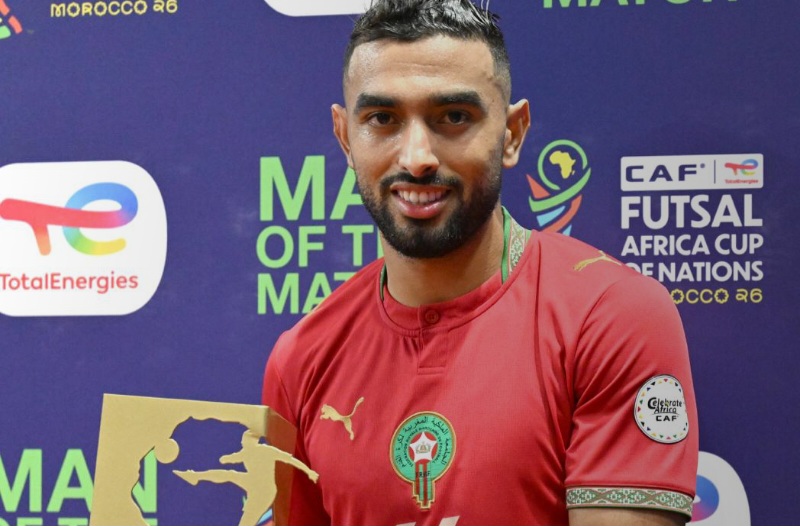 إدريس الرايس فني أفضل لاعب في مباراة المغرب زامبيا
